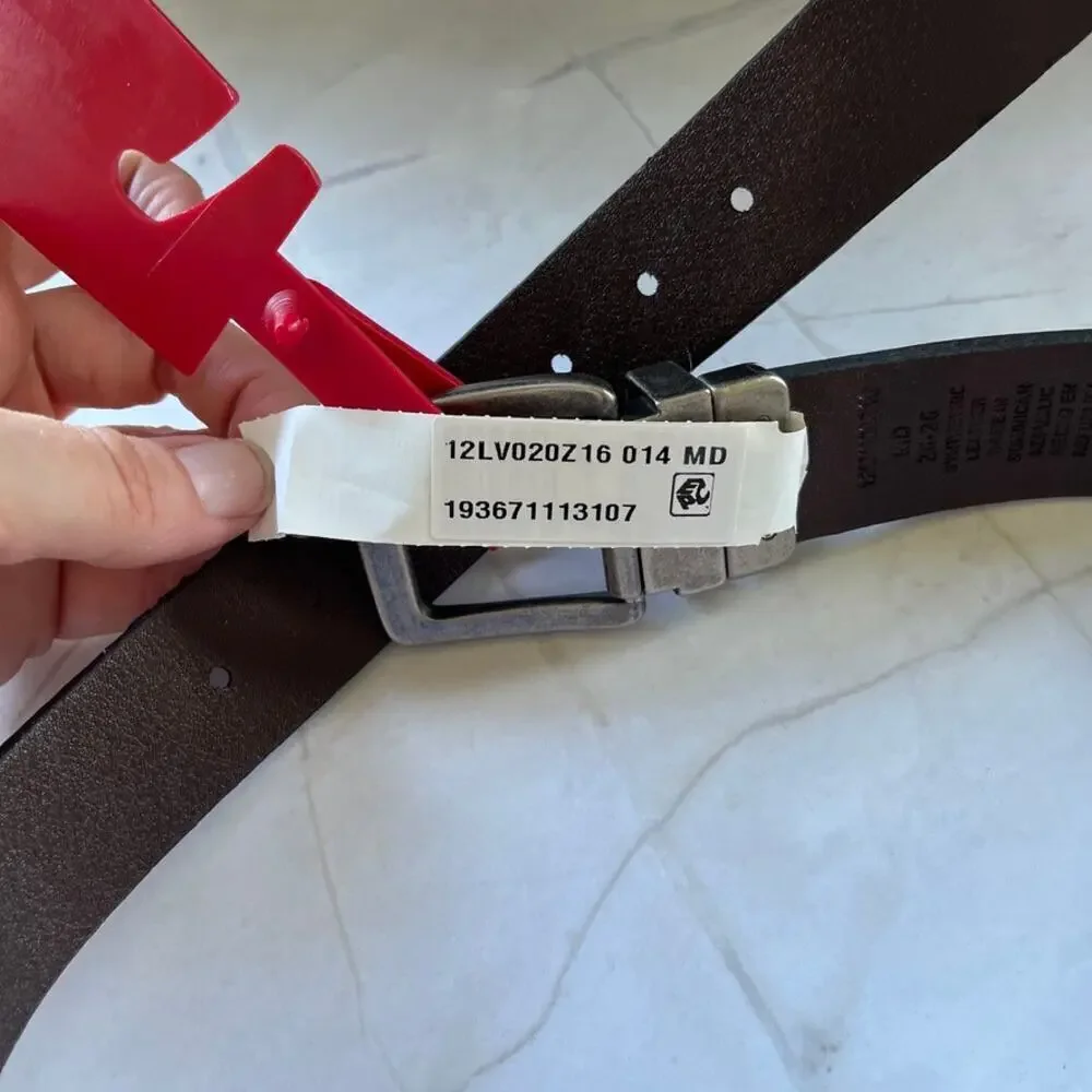 Levi's Boy's Big Kids Belt Size M Reversible Black/Brown Faux Leather 12LV020Z16